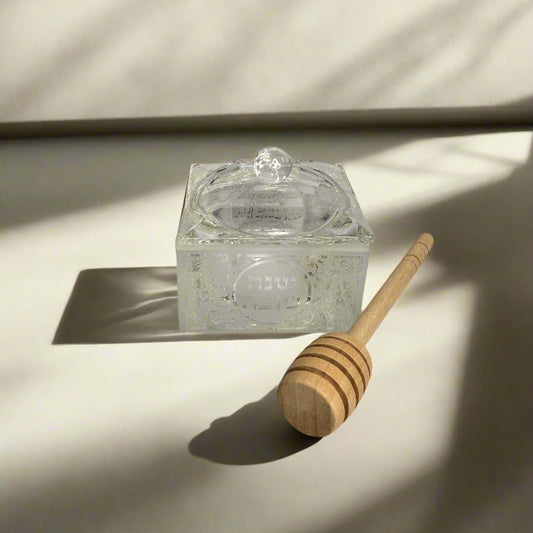 Elegant Crystal Honey Dish