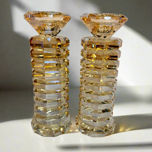 Gold Crystal Elegant Candlesticks